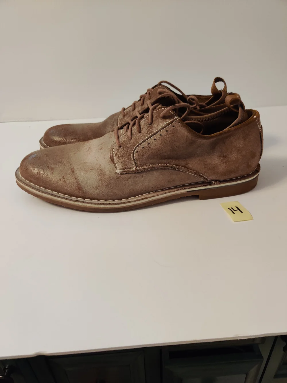 Steve Madden Brown Suede Lace-Up Casual Dress Shoes 10.5